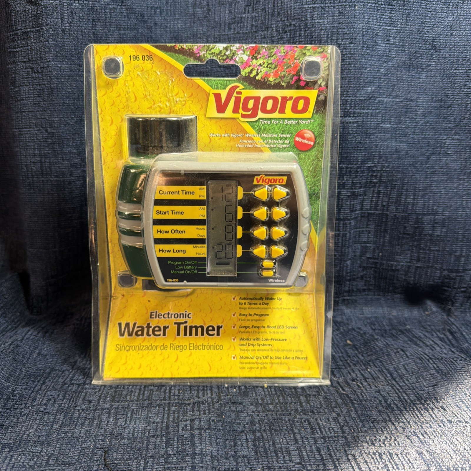 NEW Vigoro Electronic Water Timer 196-036 Sealed Package Wireless LCD Screen