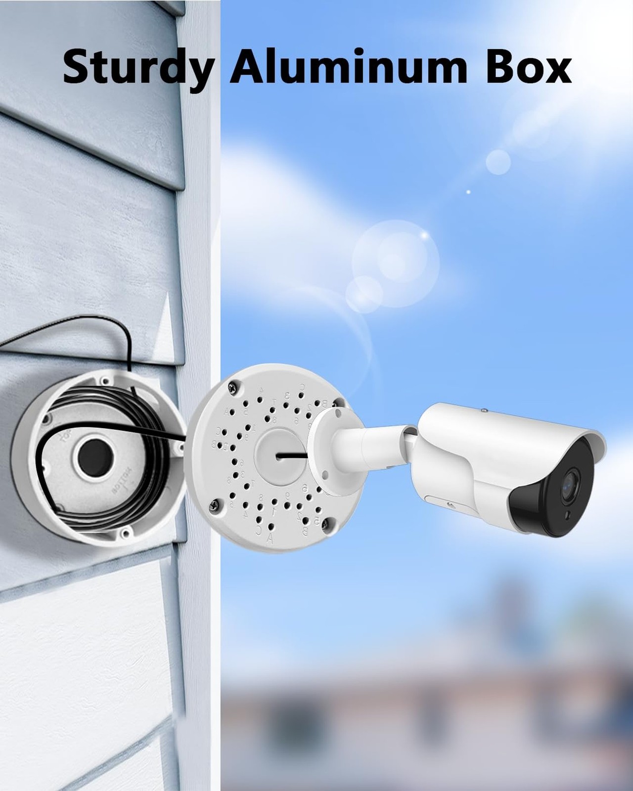 Compatible with Bullet Cameras Universal Bullet Security Camera Base Junction...