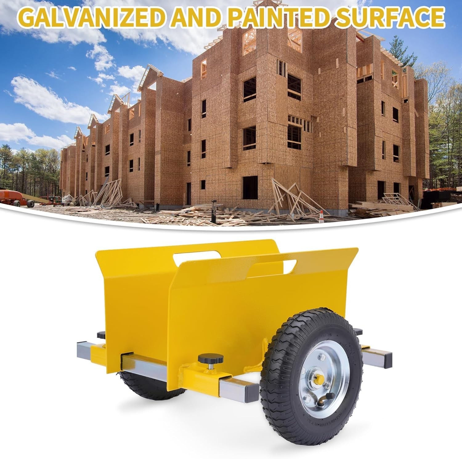 Effortless Drywall Mover Panel Dolly - 660LBS Load Capacity & Adjustable Panels