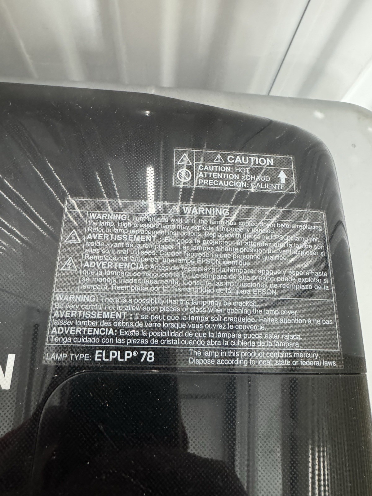 Epson LCD Projector EX7235 H654A Untested SKU:C