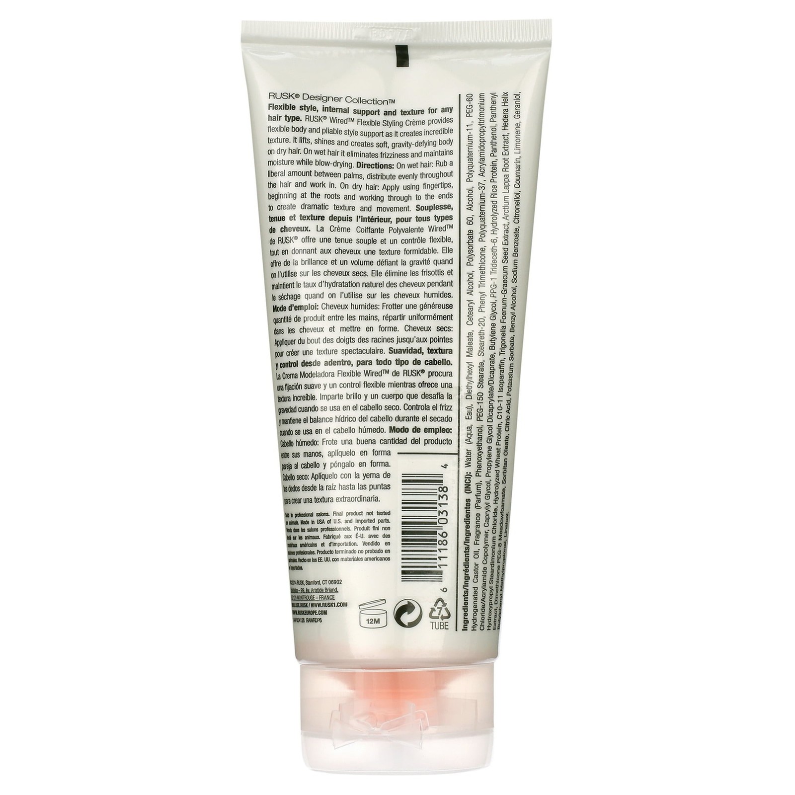 Rusk Designer Collection Wired Flexible Styling Creme, 6 oz