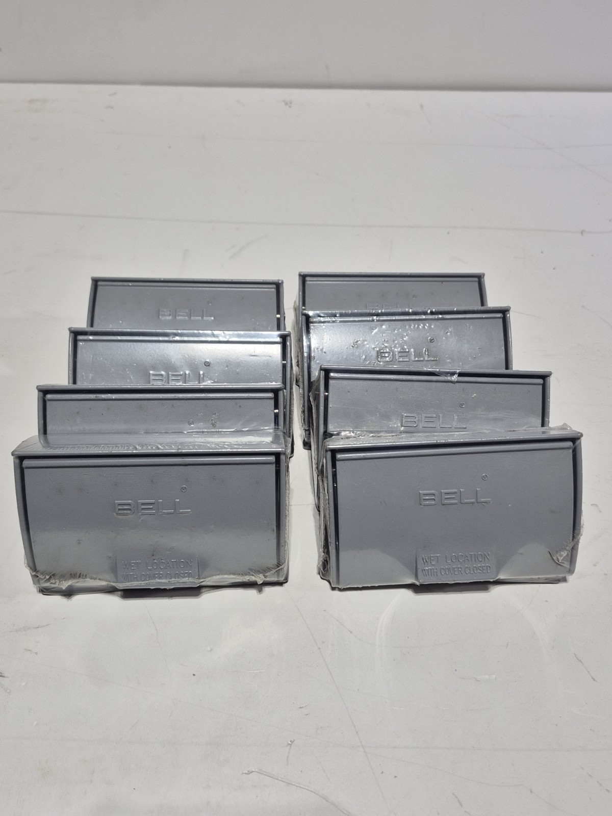 Lot Of 8 Bell Outdoor Rayntite Horizontal Duplex Covers  5001-0 Wet Location