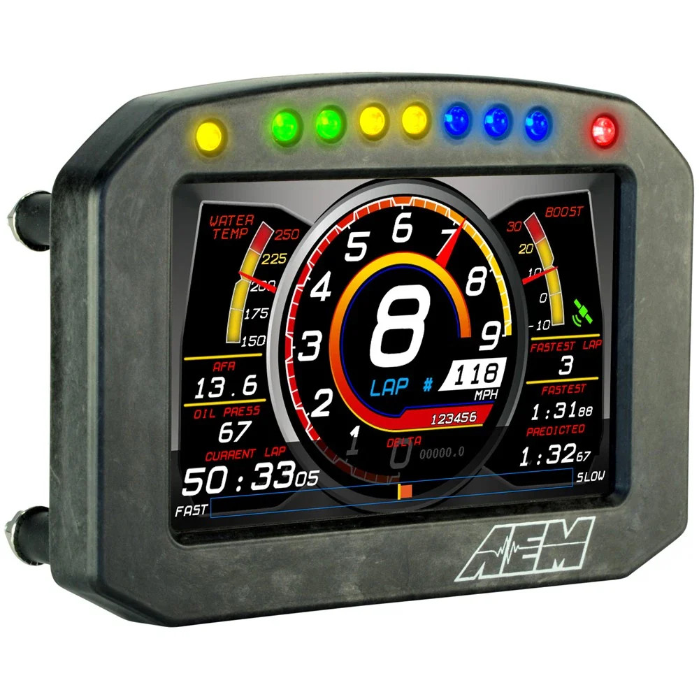 AEM 30-5600F CD-5F Flat Panel Non-Logging/ Non-GPS Color Racing Dash Display Kit