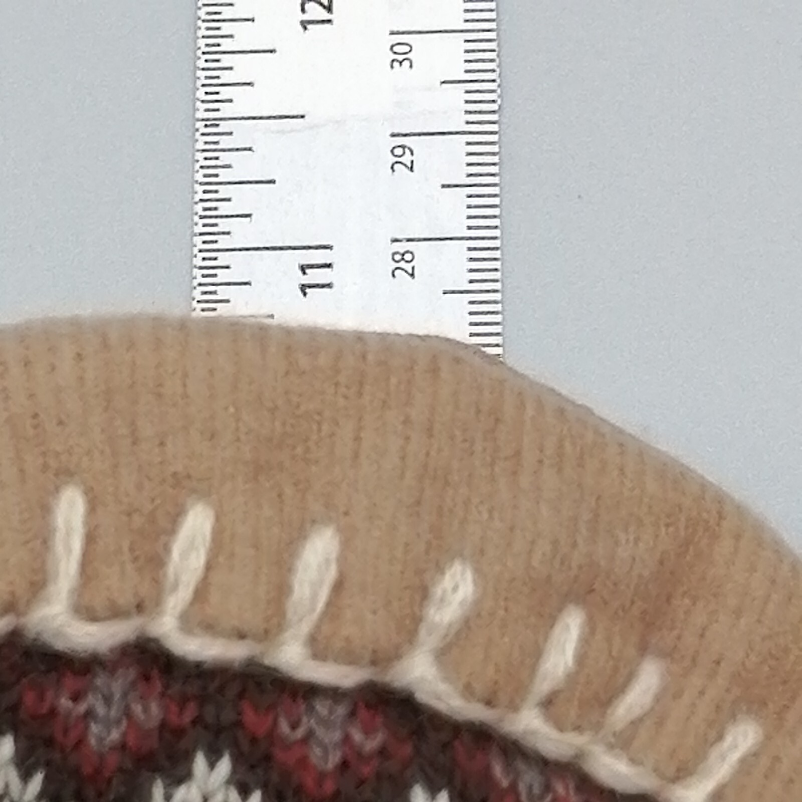 Womens Pull On Mid Calf Slipper Multicolor Tan Knit Cuff Top Suede Outsole 9-10
