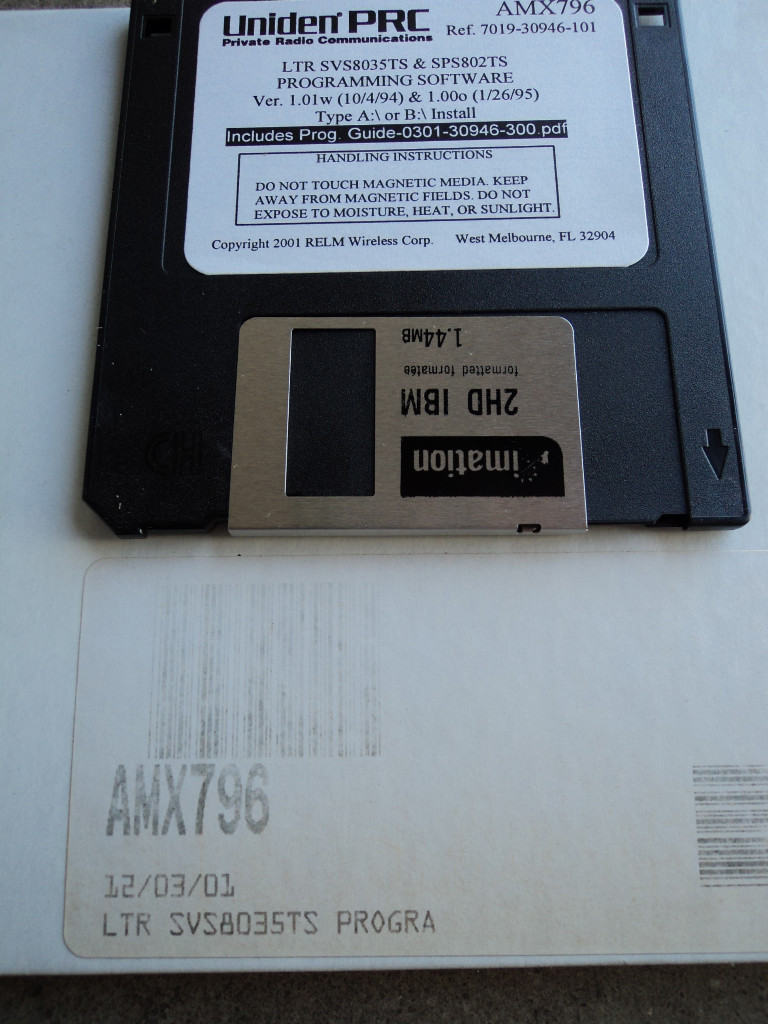 AMX 796 LTR SVS8035TS Radio Programming SOFTWARE AMX796