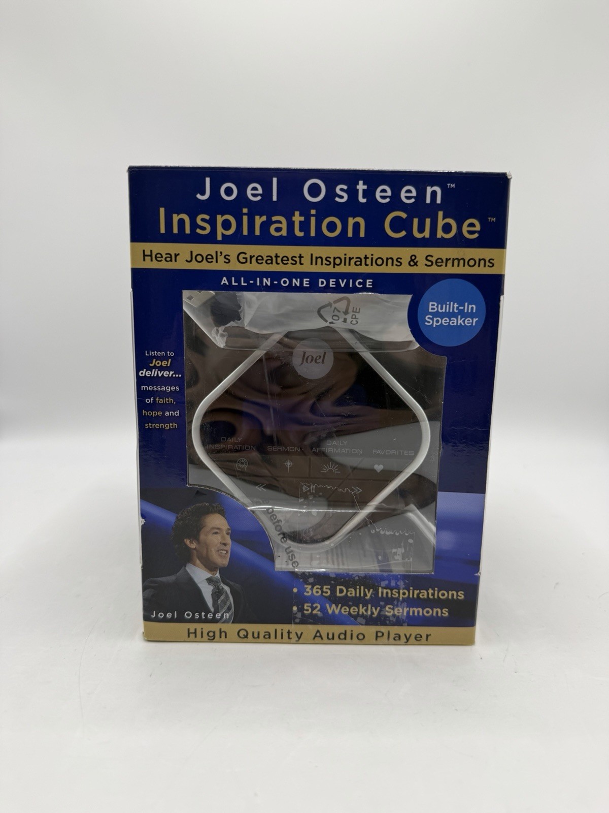 New Joel Osteen Inspiration Cube Audio Player 365 Daily Inspirations 52 Sermons