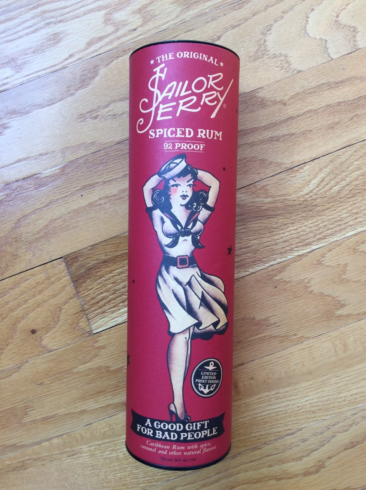 SAILOR JERRY limited edition print/poster & tube CARIBBEAN SPICED RUM ORIGINAL