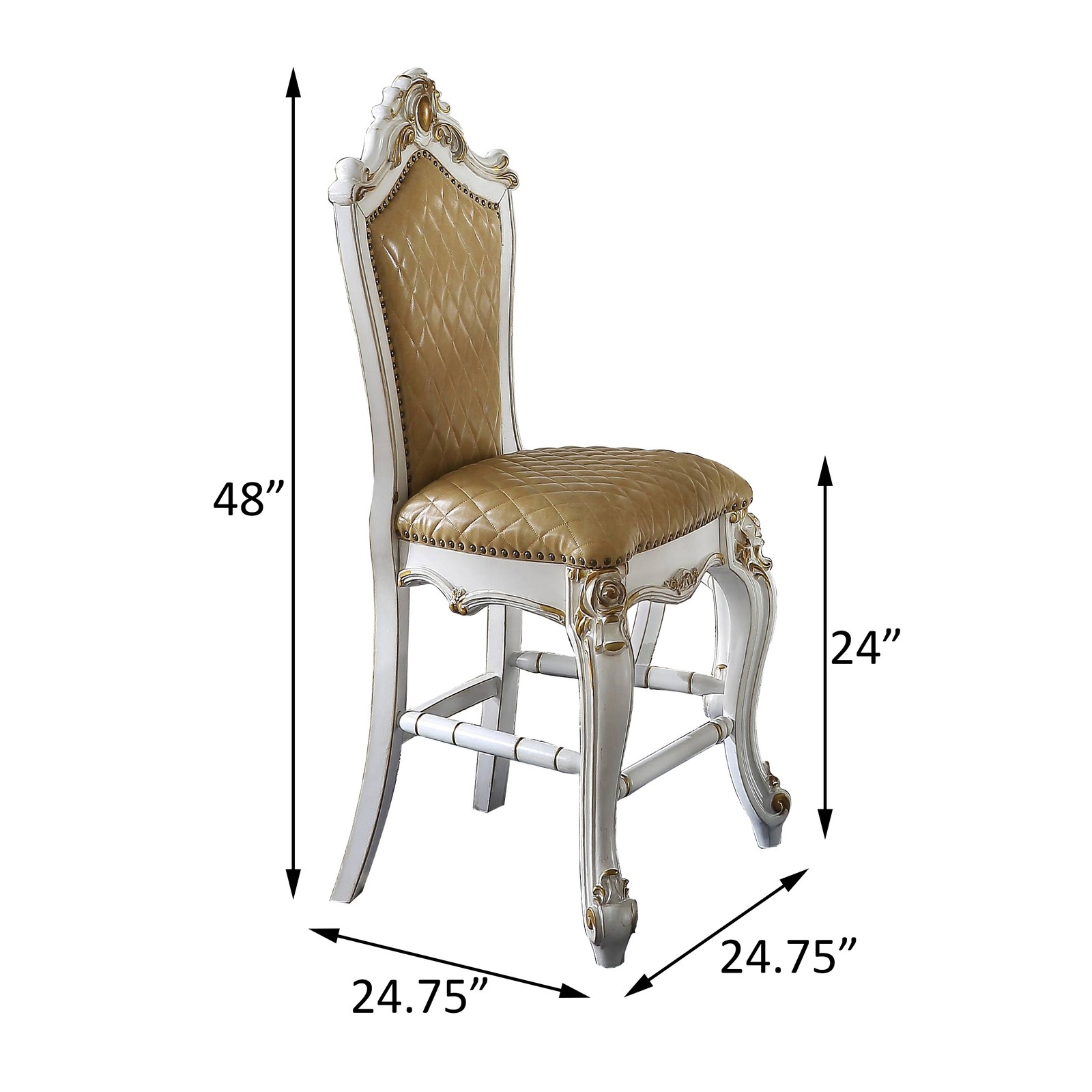 Butterscotch and Antique Pearl Armless Counter Height Chairs