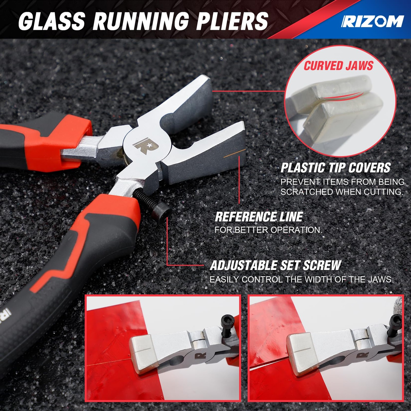 Complete Glass Cutting Tool Set - Cutter, Nippers, Running Pliers & Grozer