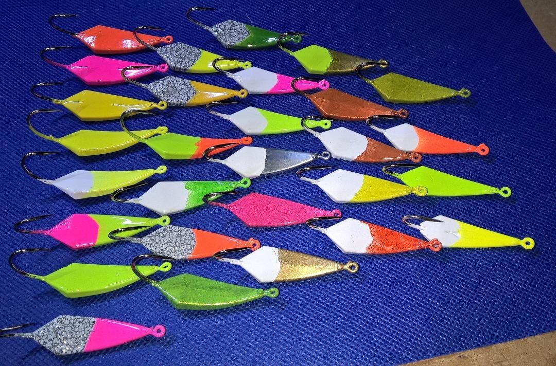 10 T&A Jigs Crazy Wacky Goofy Pompano Jigs 1/2oz 10 jigs Mixed Colors lot of 10