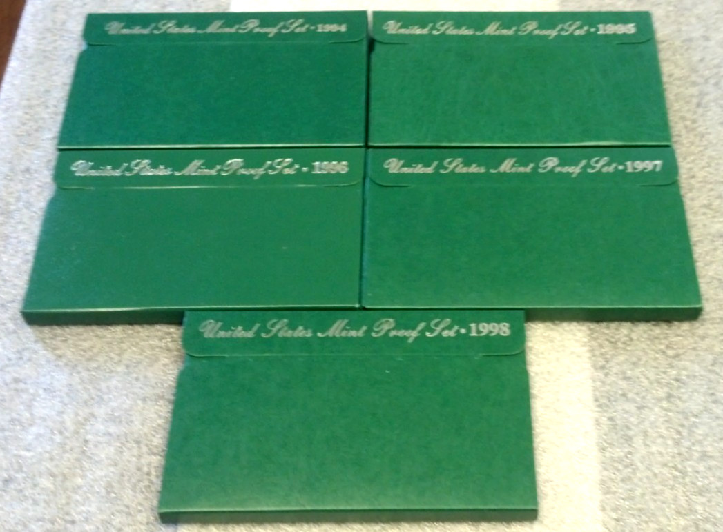 (5) US PROOF SETS IN OGP 1994-1998 (3286)