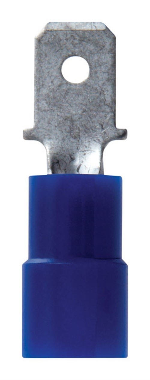 Jandorf 60879 Blue Copper Vinyl Insulated Male Disconnect Terminal 16 to 14 AWG