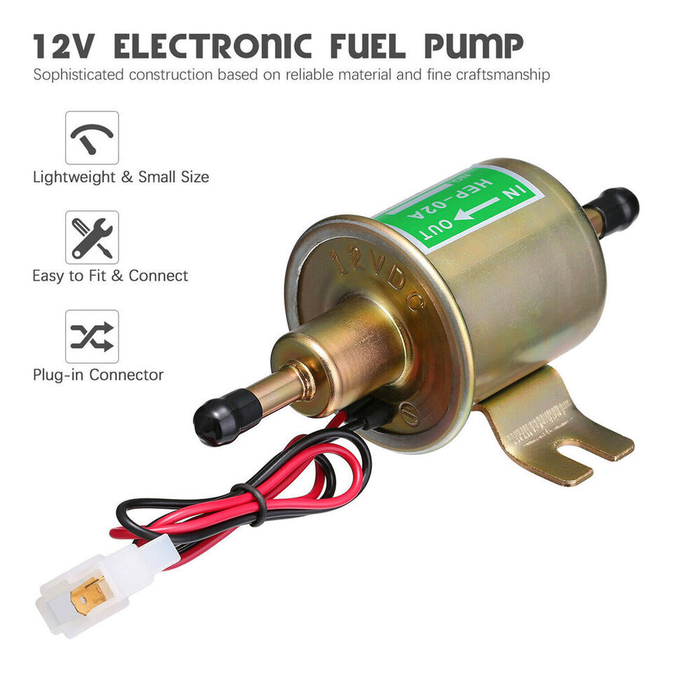 HEP-02A Inline Universal 12V Low Pressure Gasoline Diesel Electronic Fuel Pump