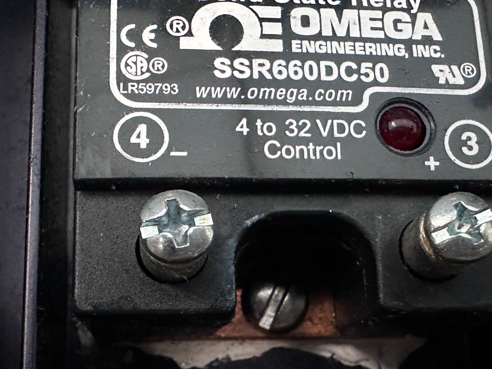 Omega SSR660DC50 Solid State Relay w/Large Heatsink