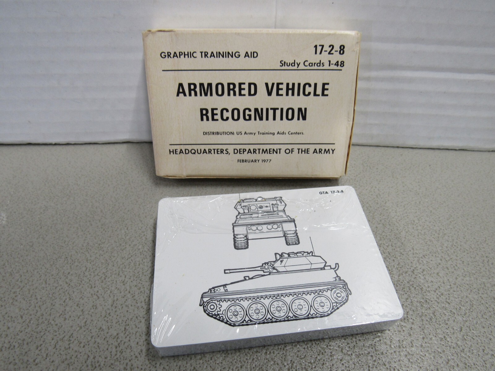 Post Vietnam Era Training Aid Cards Armored Vehicle Recognition 1977 Deck Sealed