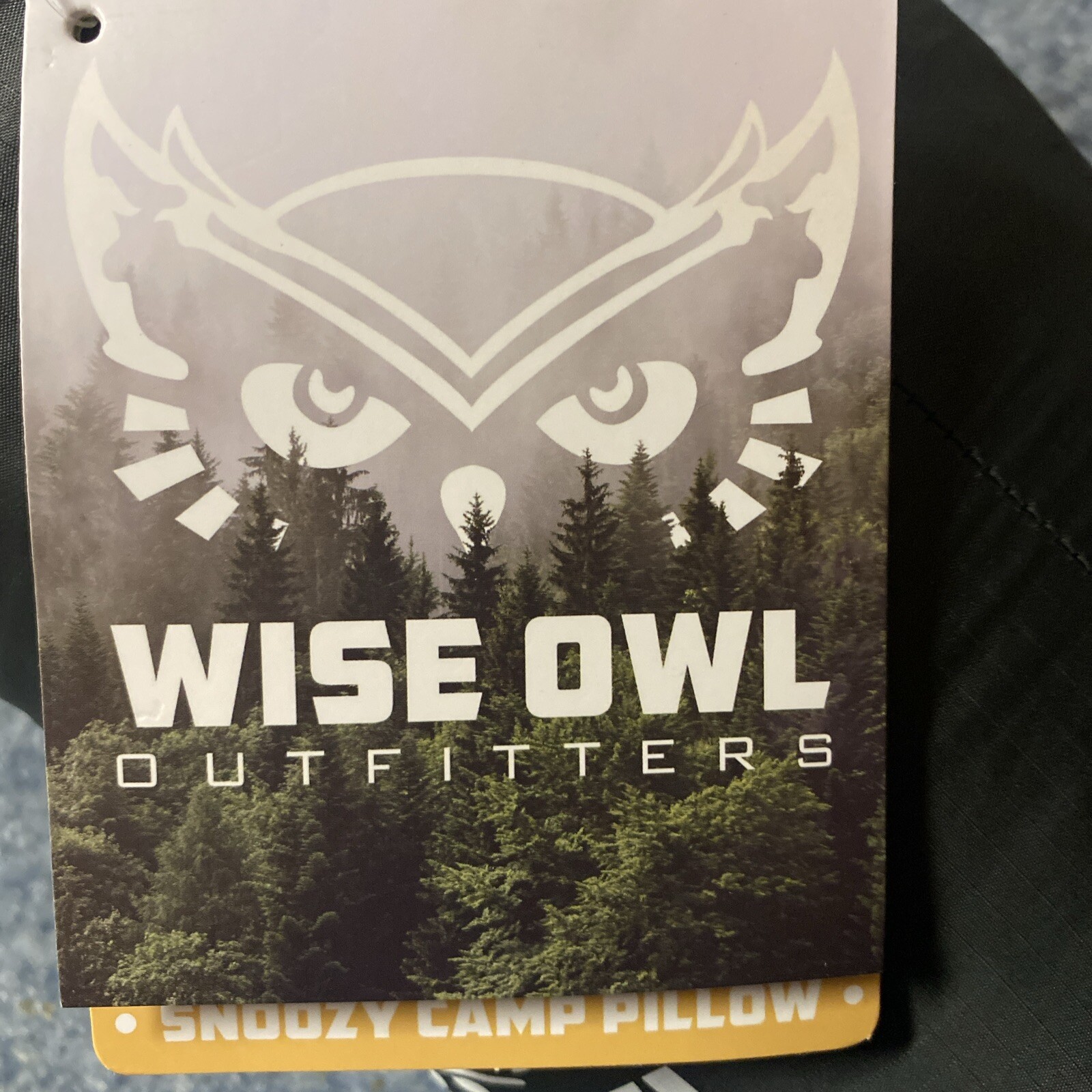 Wise Owl Outfitters Memory Foam Camping Pillow, Small, Pack of 1 - Black