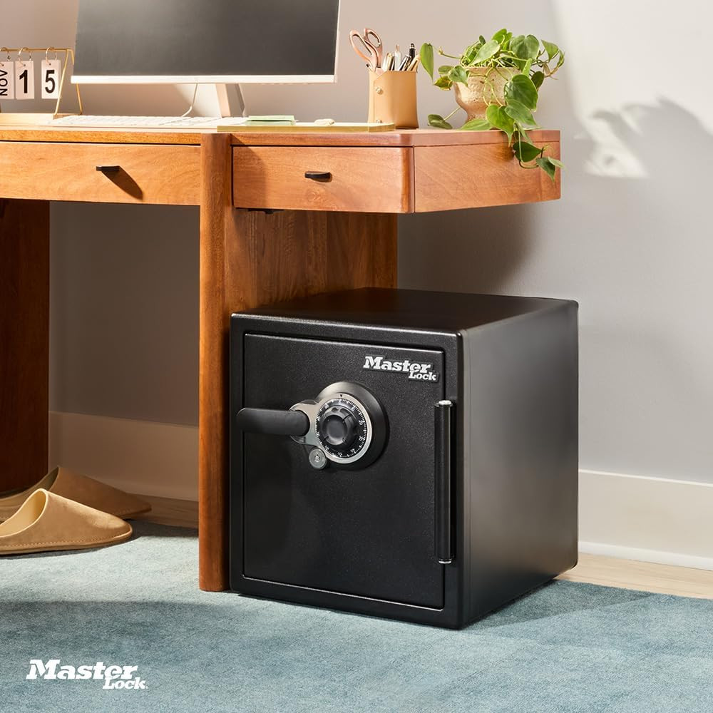 Fireproof Waterproof Safe with Combination Dial 1.23 Cu-Ft