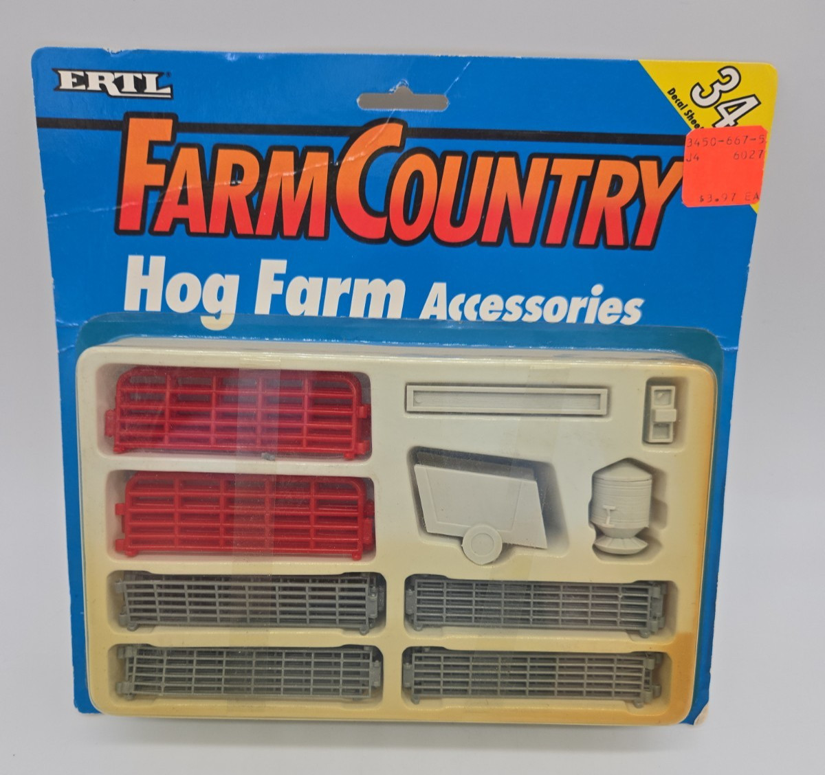 Vintage ERTL 1991 Farm Country Hog Farm Accessories set *New* NOS NIB NIP