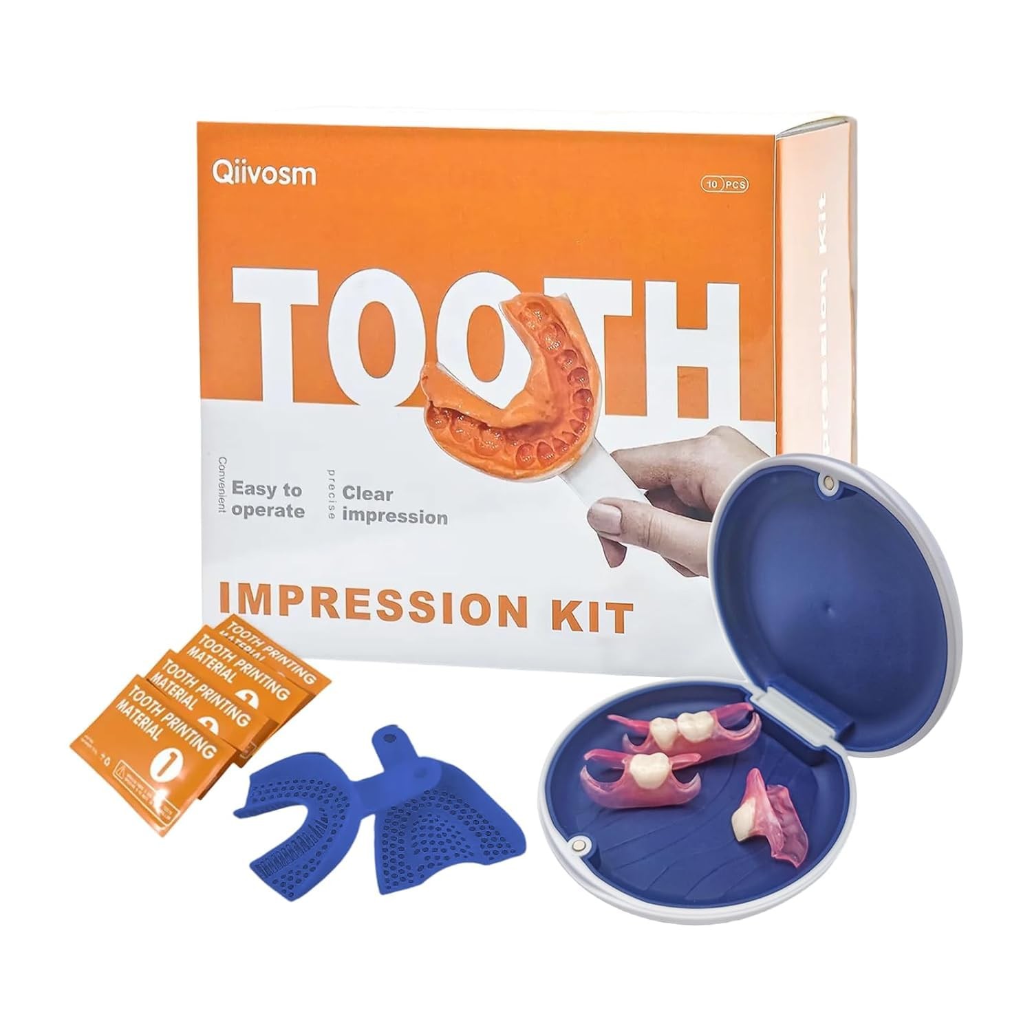 Custom Removable Dentures – Personalized Partial Denture Set 3 Teeth, White