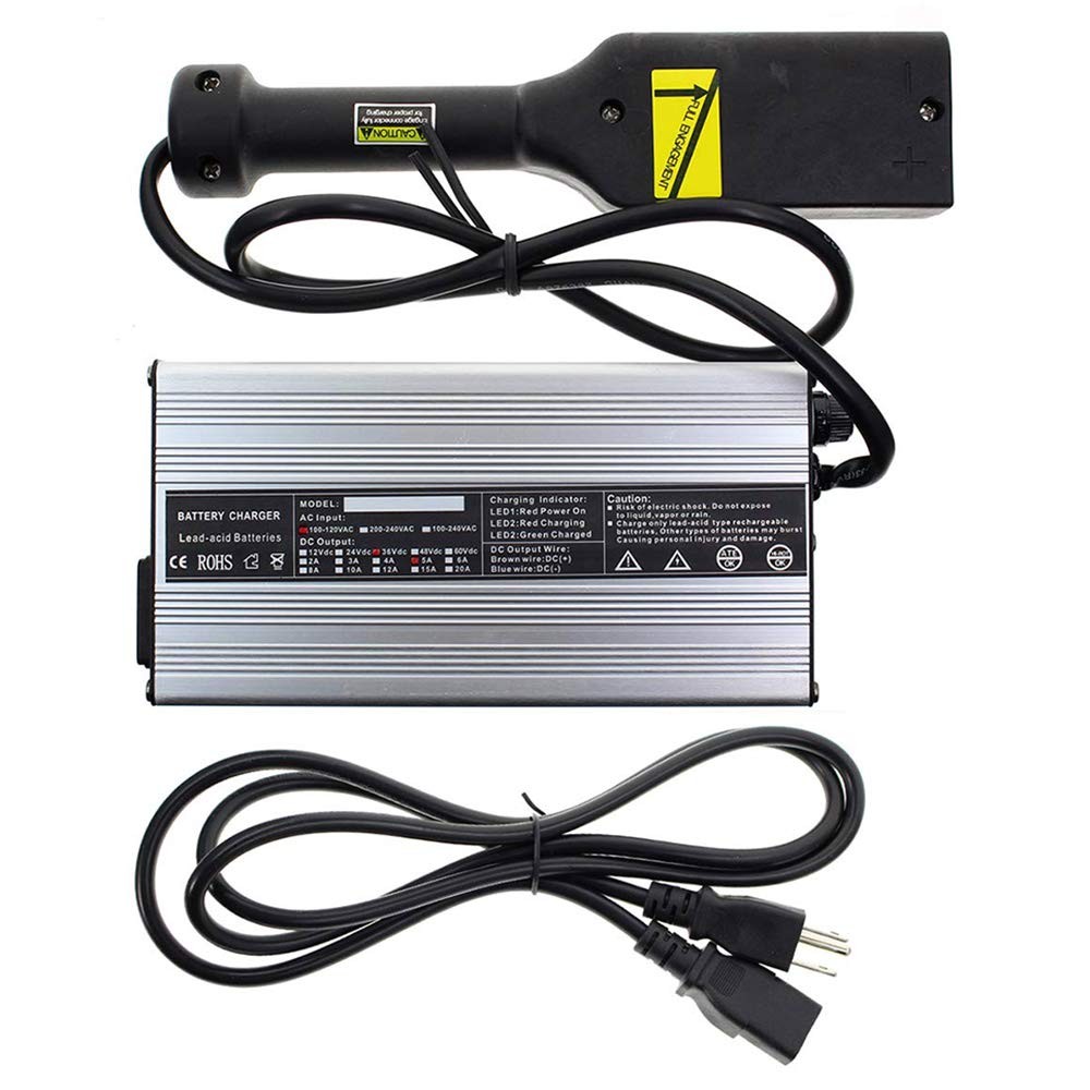 36 Volt 5 Amp Golf Cart Battery Charger Compatible with EZGO Txt Silver