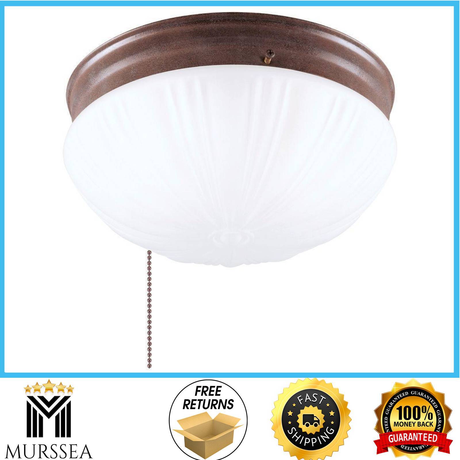 Westinghouse 2 Light Ceiling Fixture Sienna Interior Flush Mount With Pull Chain