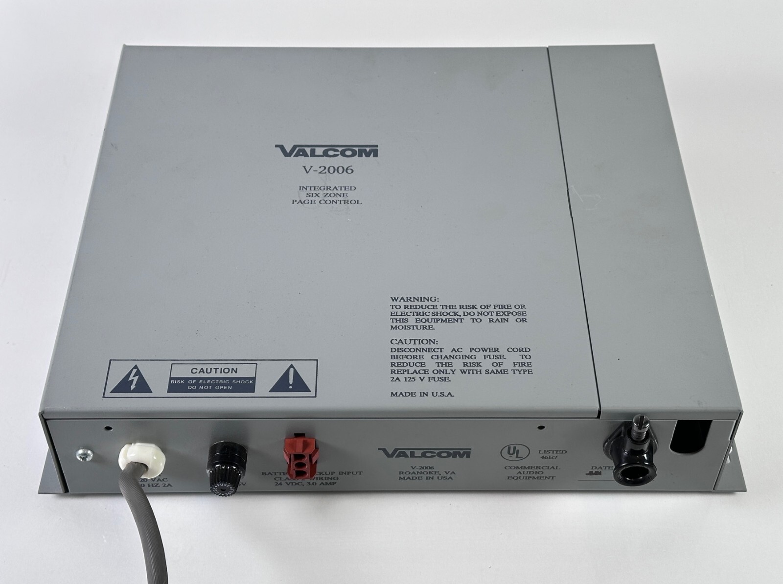 Valcom V-2006 Intergrated Six Zone Page Control