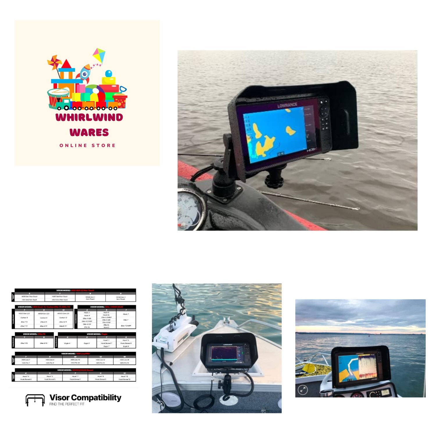 Visor Compatible with Lowrance