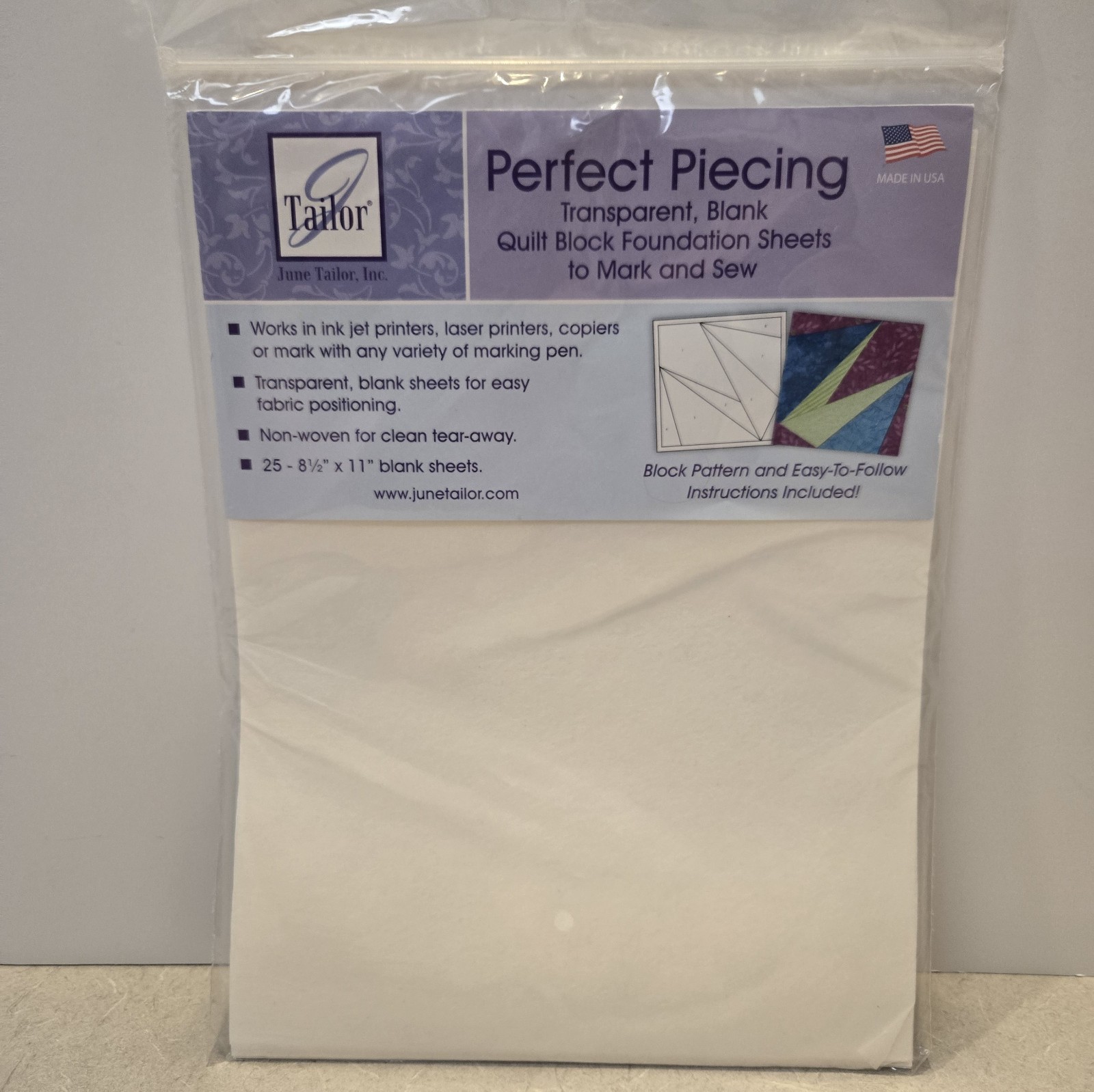 June Tailor Foundation Sheets for Paper Piecing