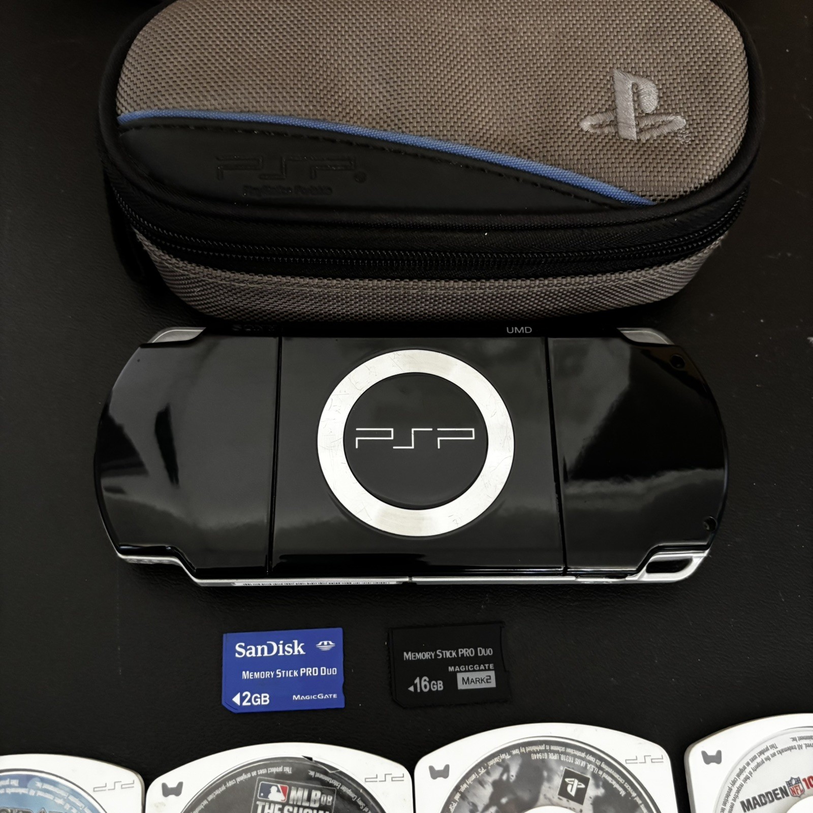 Sony PSP-2001 Piano Black PlayStation Portable Bundle