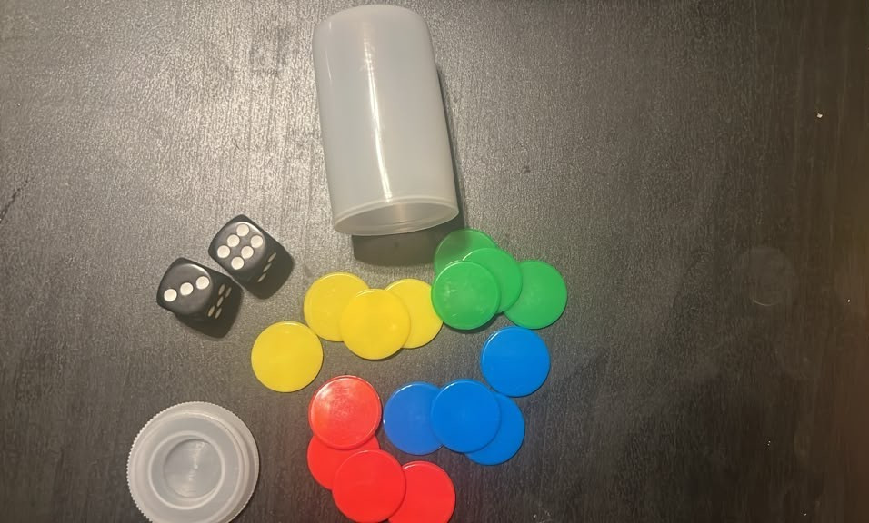 Big Ludo  Game Replacement Pieces Set – Colored Tokens and Dice for Board Games