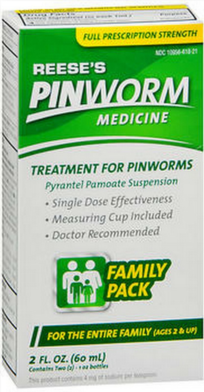 Pinworm Medicine Reeses, Pyrantel pamoate Suspension FAMILY PACK --