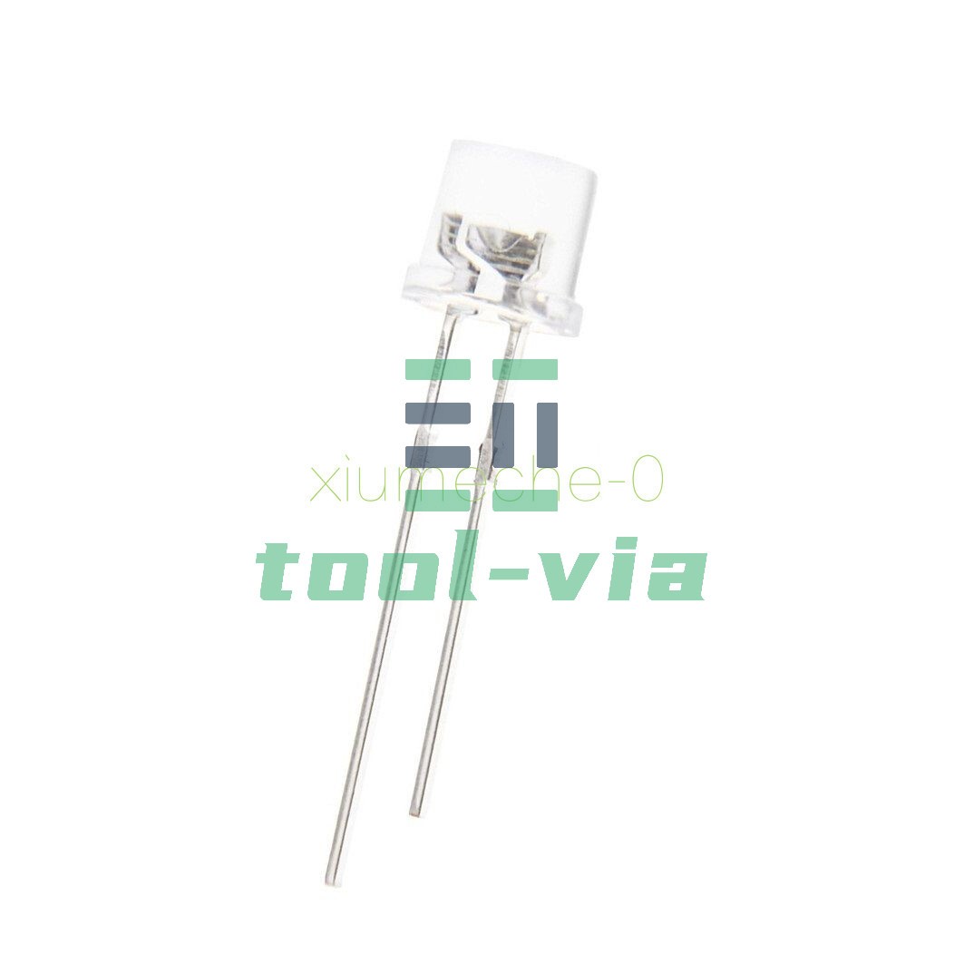 100pcs Super Bright blue 5mm Flat Top Led 5mm flat blue light 2pin NEW