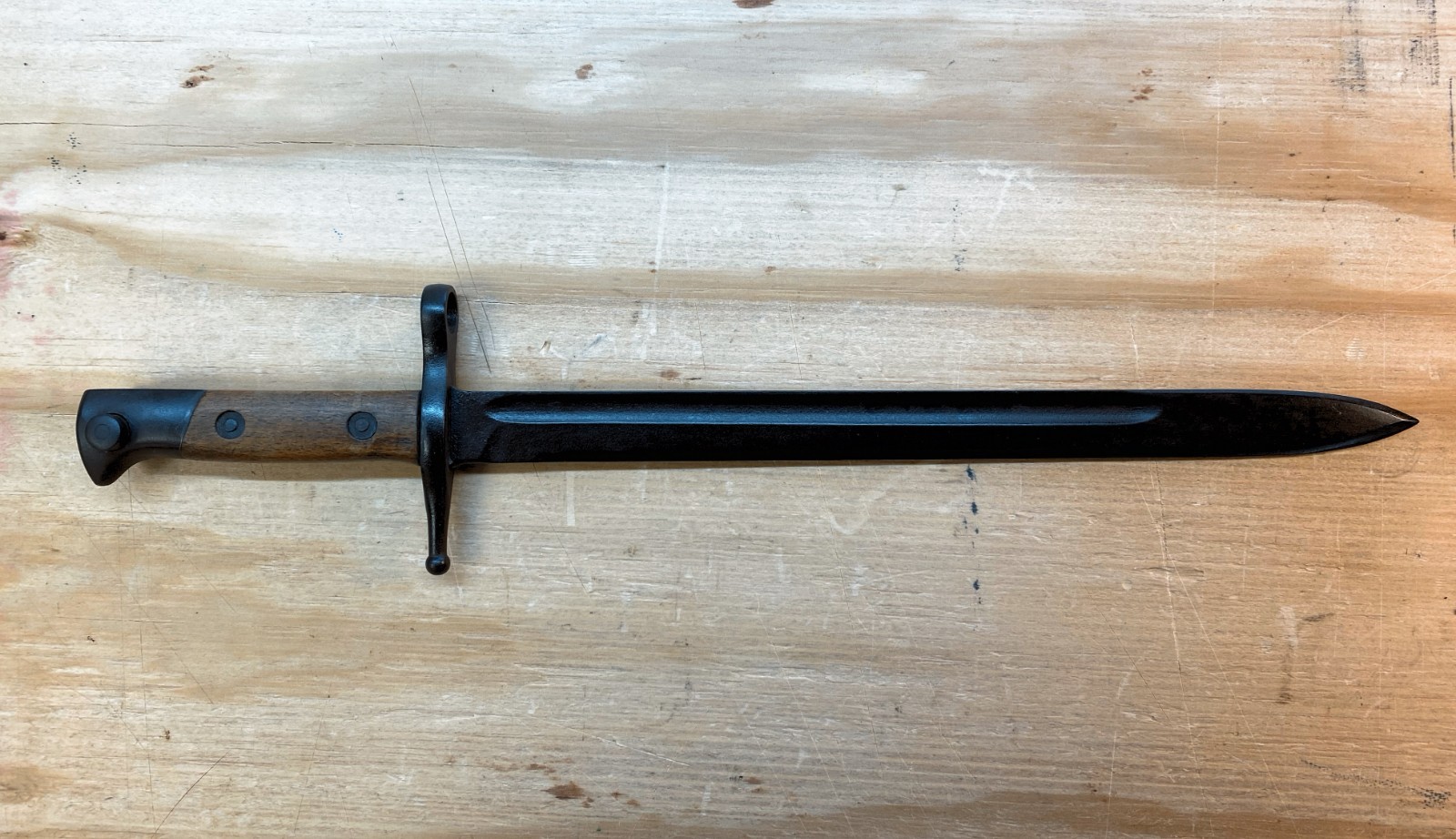 Italian M1891 WW1/WW2 Carcano Bayonet- Blued - Original