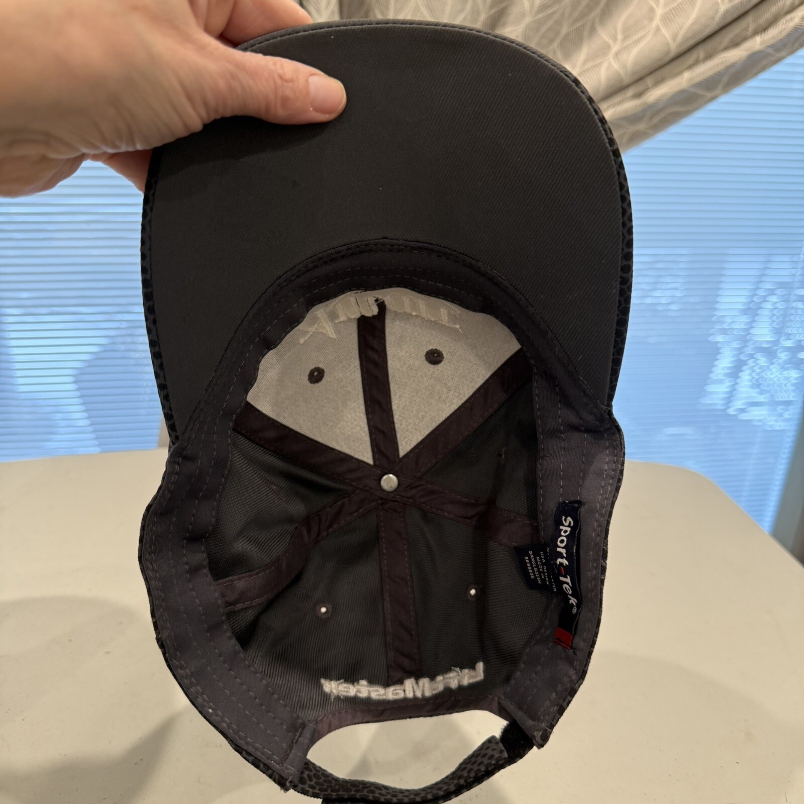 Sport-Tekk-Left Masters AMARR Gray Black Hat Cap Polyester EUC