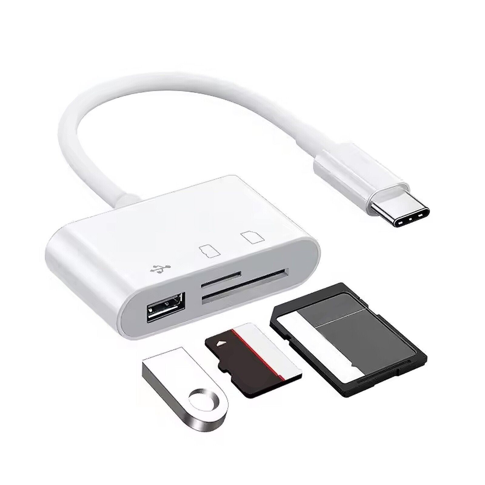 USB C SD Card Reader Micro SD  Type C OTG Adapter for SDHC SDXC TF