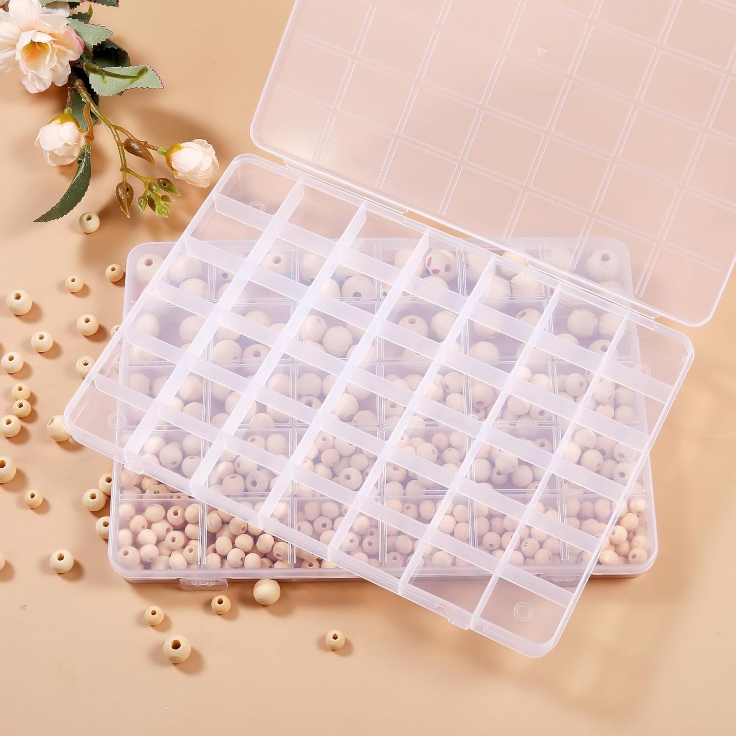 42 Grids Plastic Bead Organizer Beads Storage Containers Bead Holder Organizer C