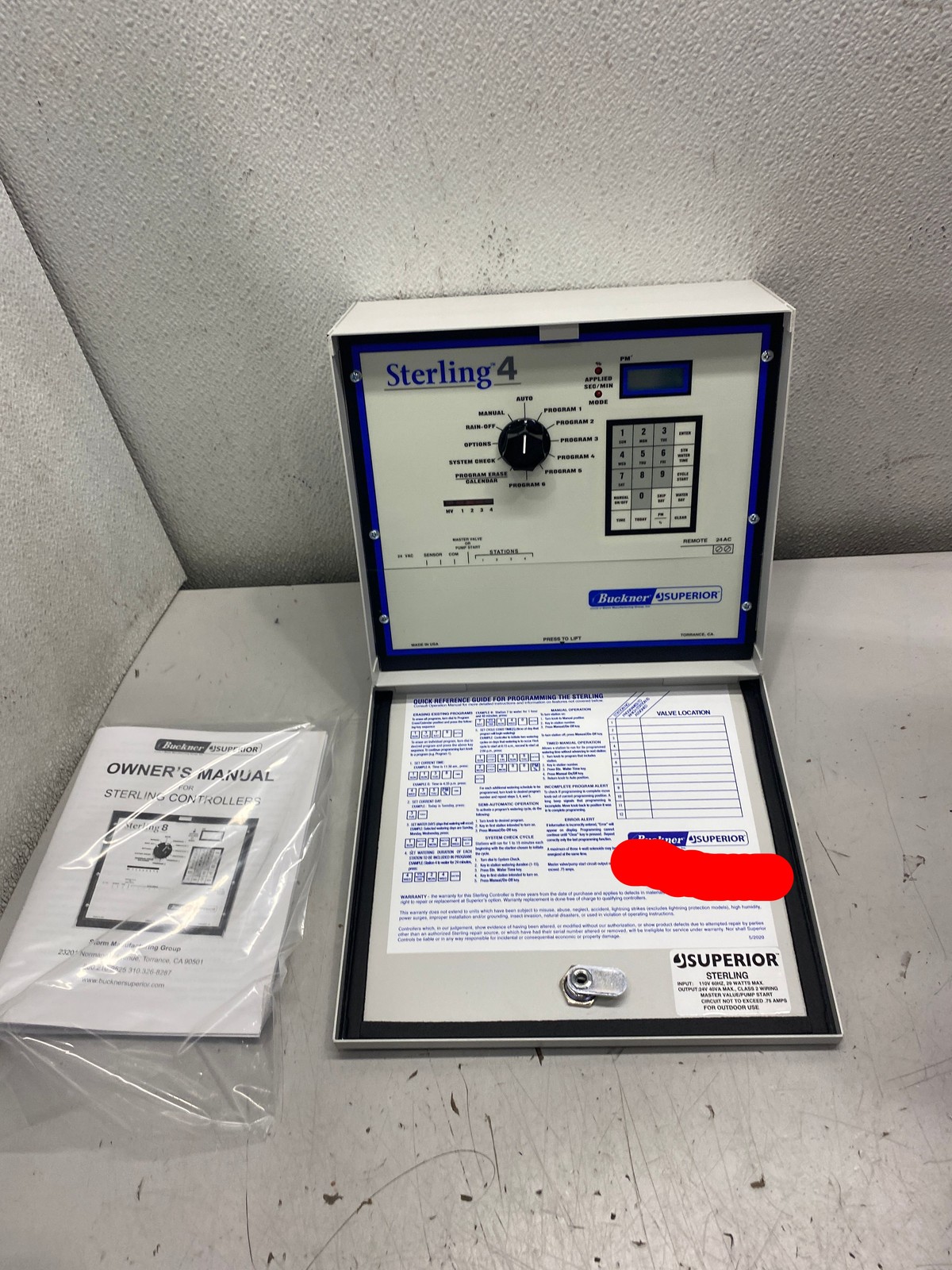 Superior Controls Sterling Irrigation and Sprinkling System Controller Model 4