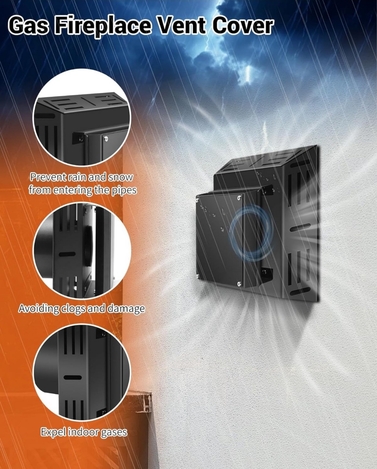 DuraVent 46DVA-HC 4"x6.625" Horizontal Vent Cap, Steel, Durable & Efficient
