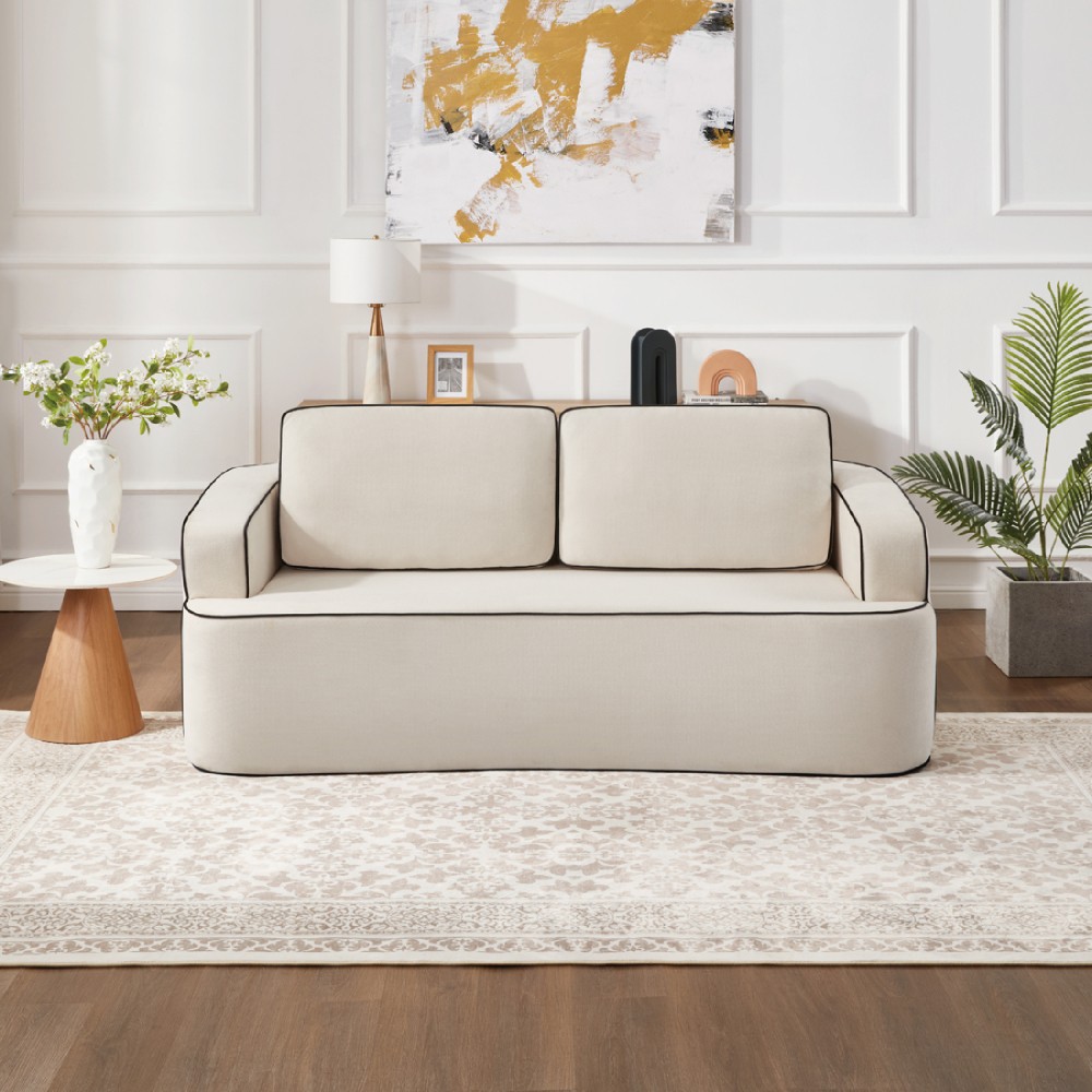 Integrated handrail double seating layout, saving space while comfortably