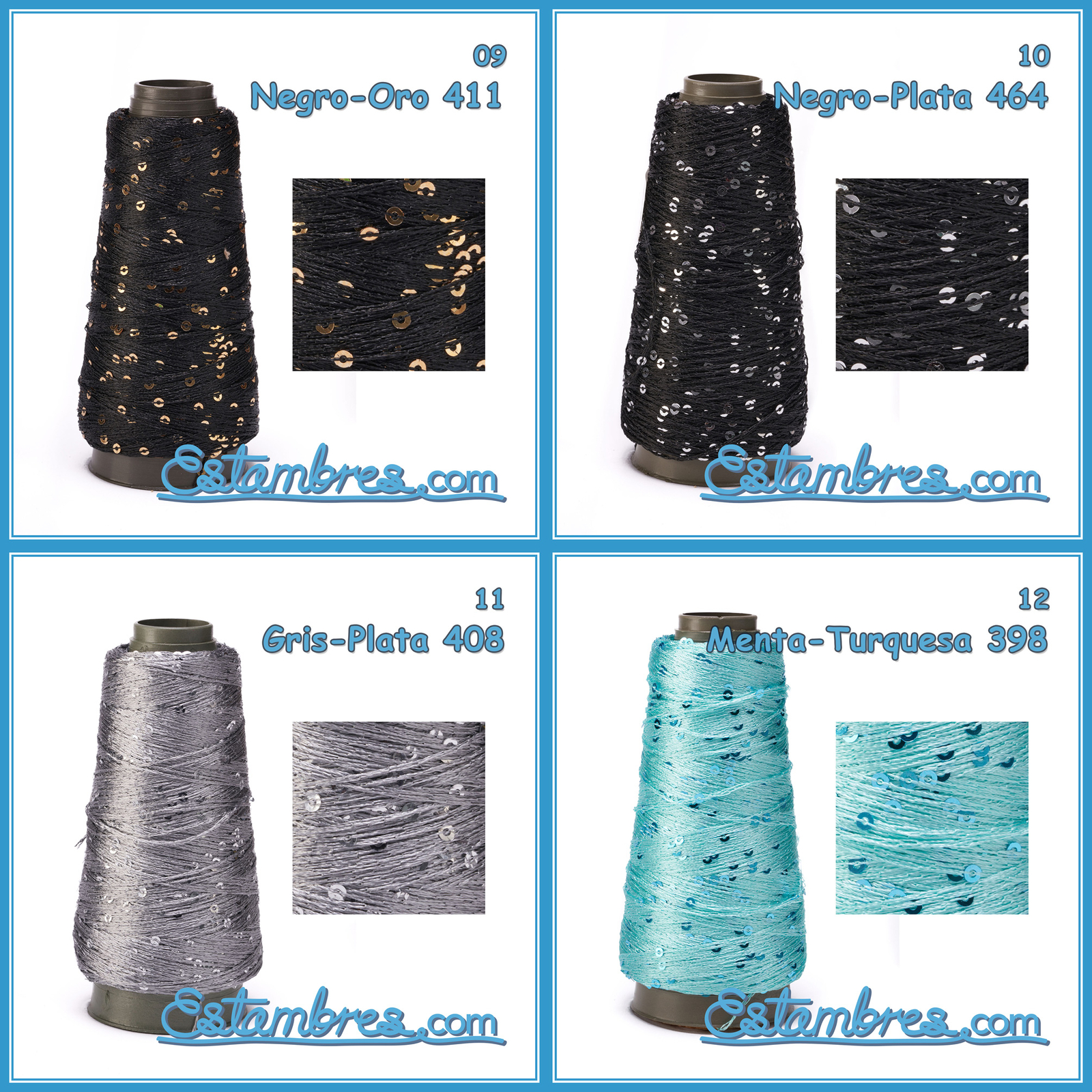 LENTEJUELA [Cone 50grs] - Fine Sequin Shiny Thread for Crafts