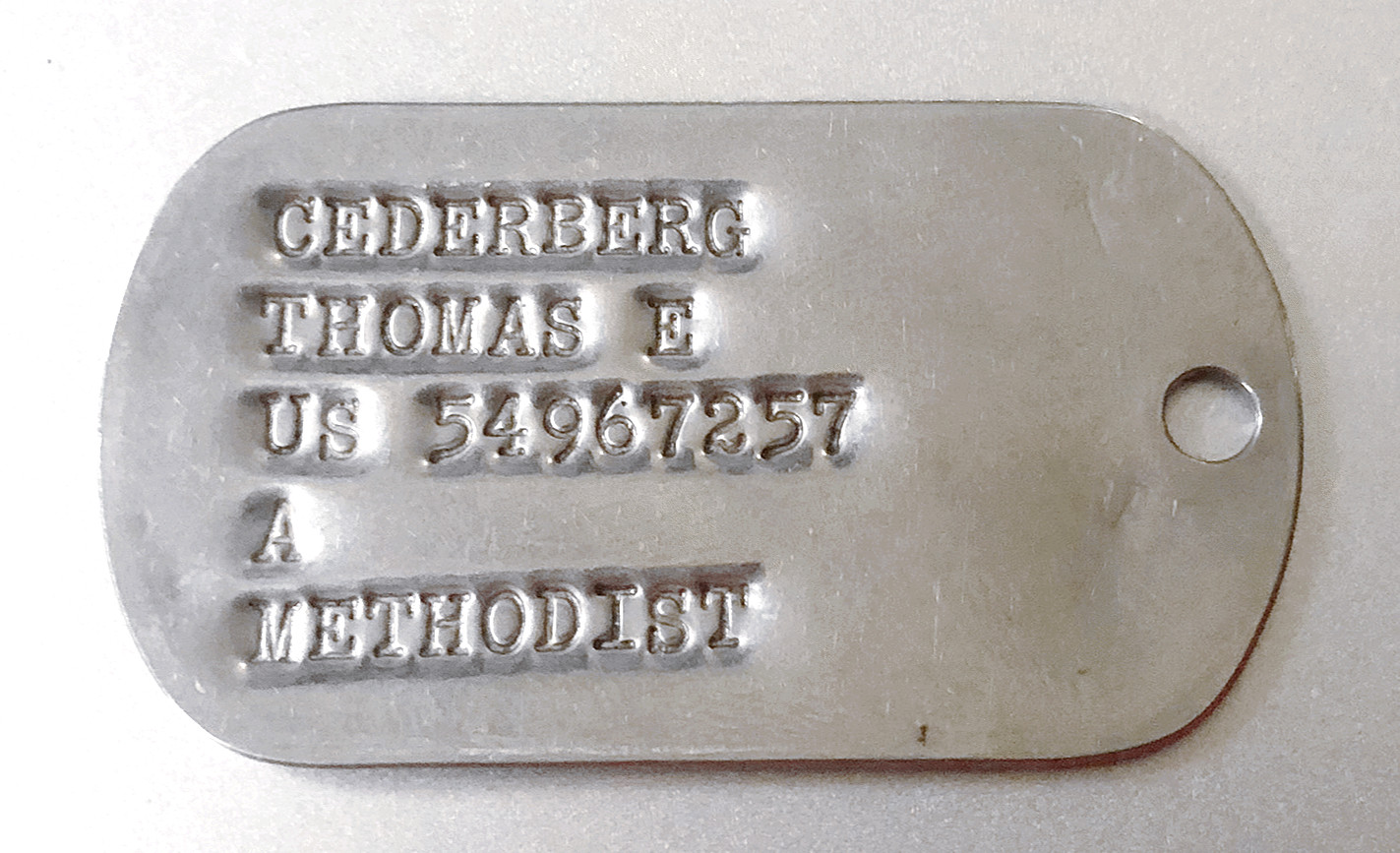 Vietnam-Era US Army Dog Tag: Thomas E Cederberg;  US ARMY Style 1 (Up to 1967)