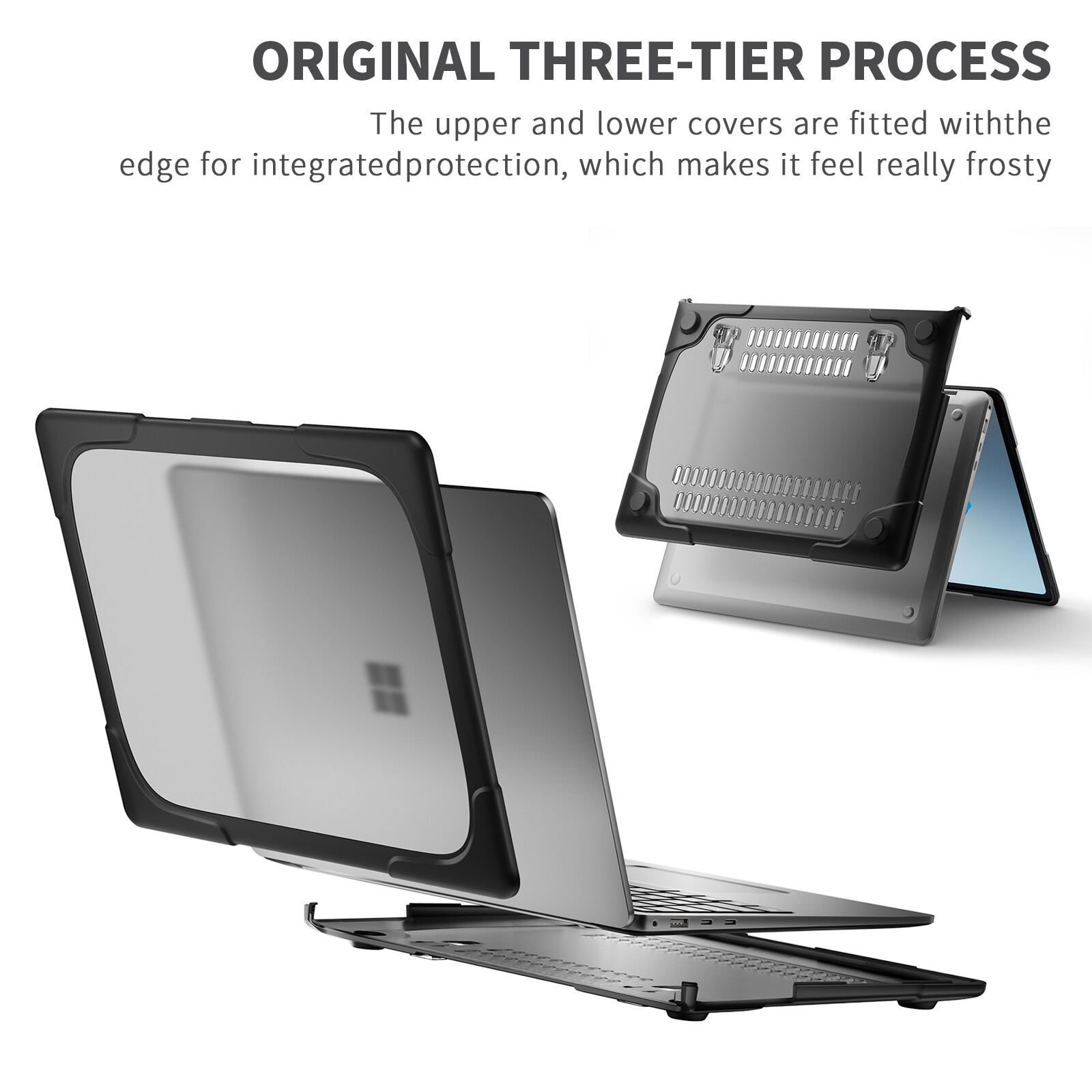 Shockproof Hard Shell Kickstand Case Cover for Microsoft Laptop 7 13.8" (2024)