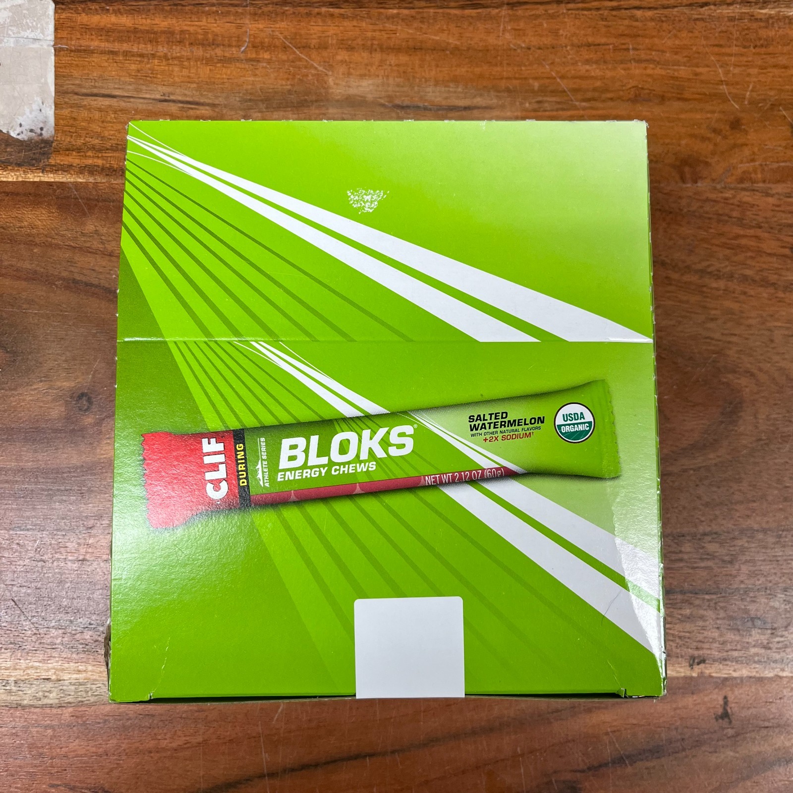 CLIF BLOKS - Salted Watermelon Flavor with 2X Sodium - Energy Chews (18 Count)