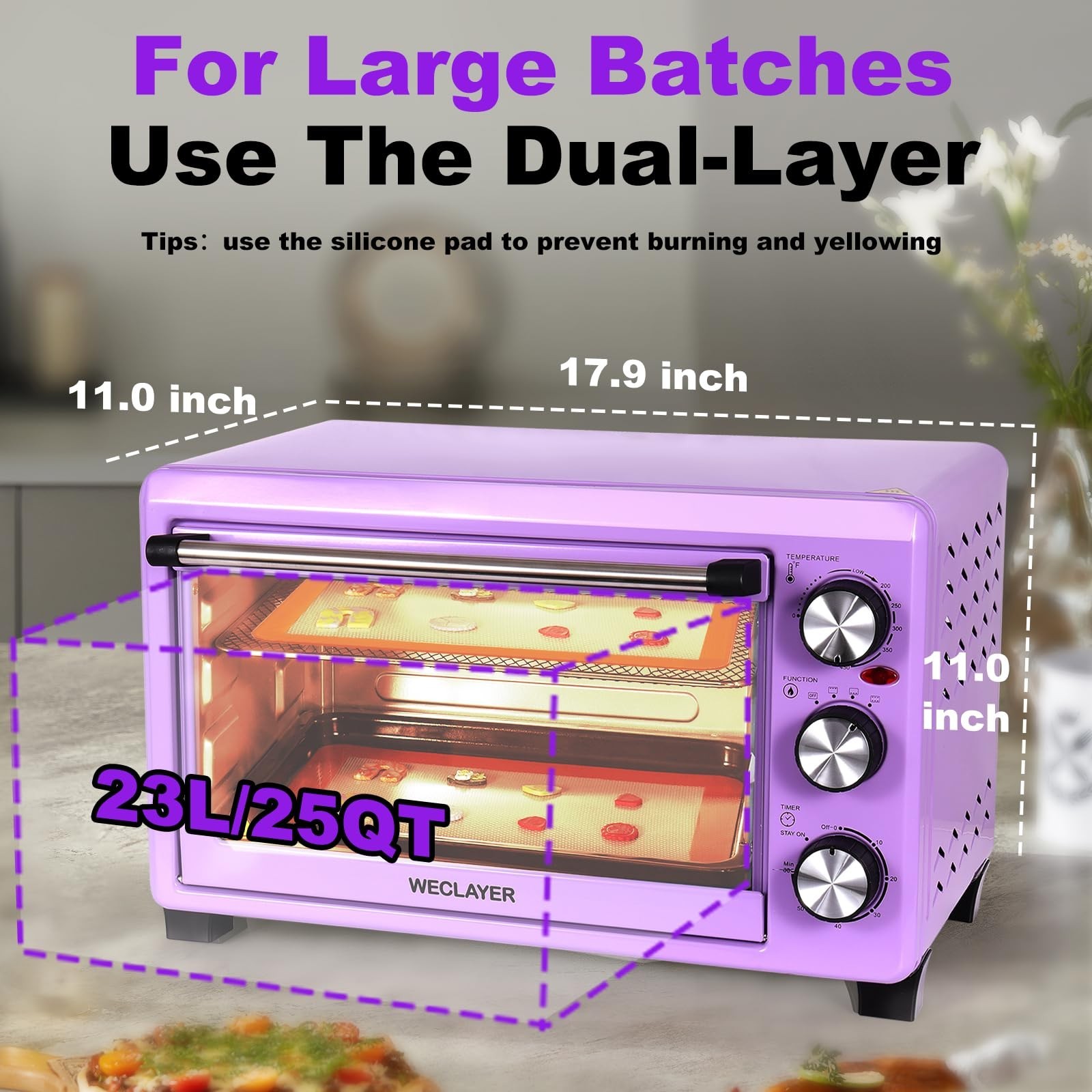 25QT Polymer Clay Oven with Adjustable Time & Temperature,Large Capacity Elec...