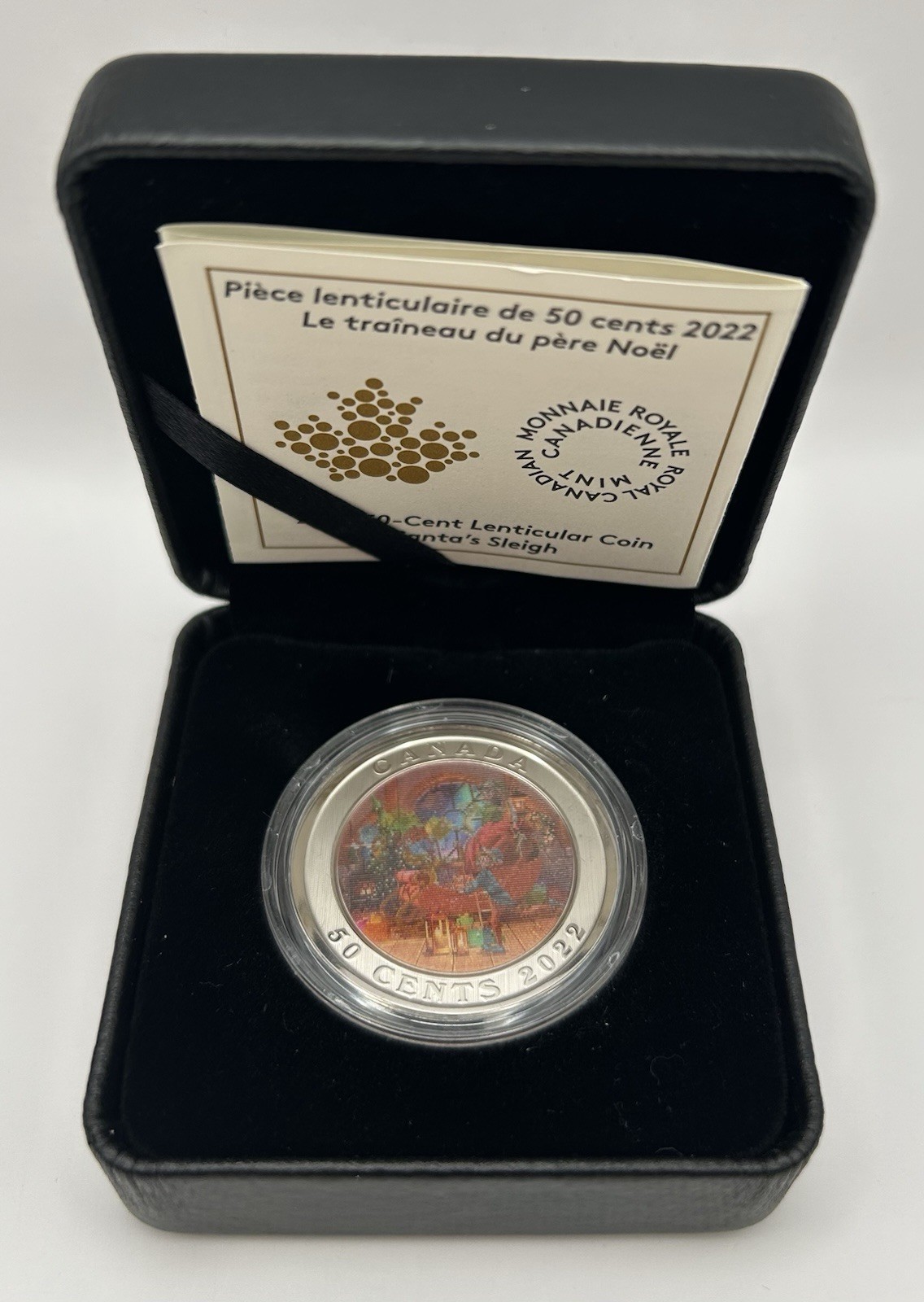 2022 Canada 50 Cent Lenticular Coin Santa's Sleigh
