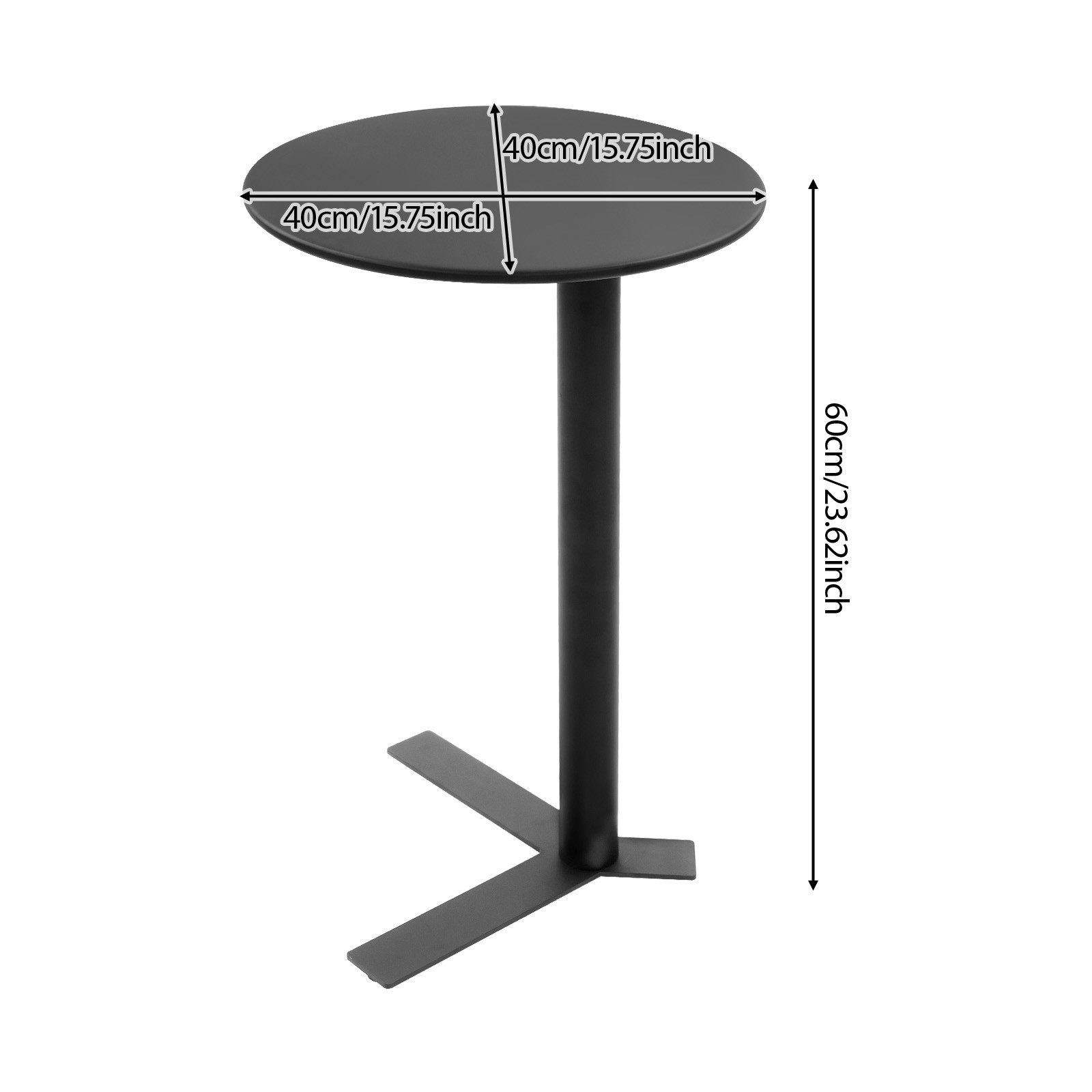 Modern Side Table, Iron Side Table, Y-shaped Iron Side Table