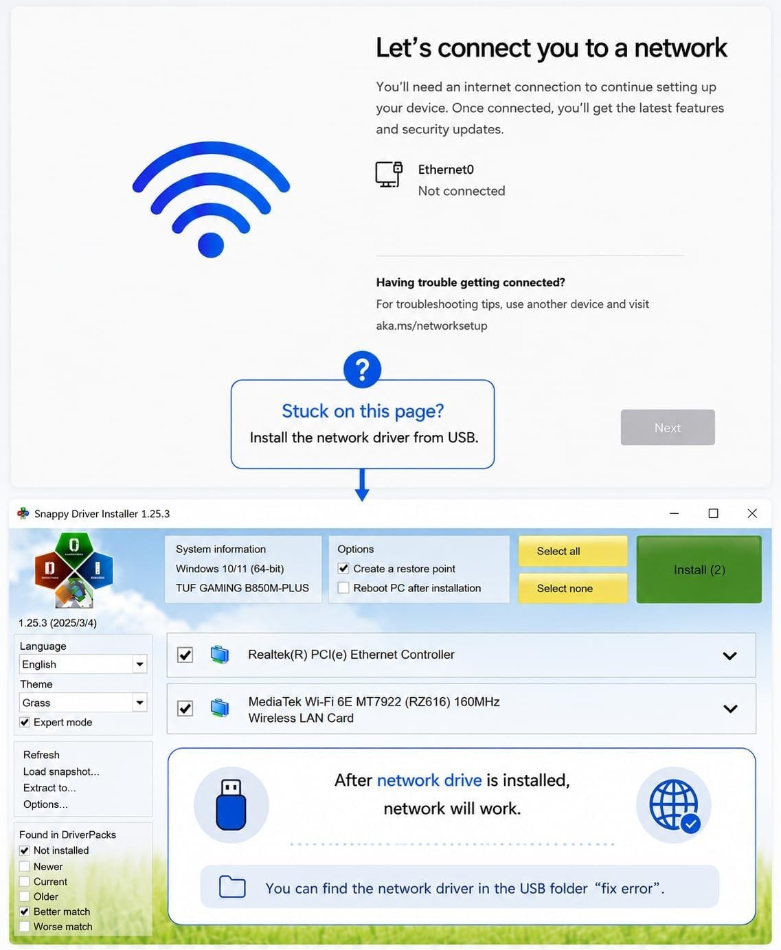 64GB USB Drive for Windows Repair and Recovery with Installation Tutorial