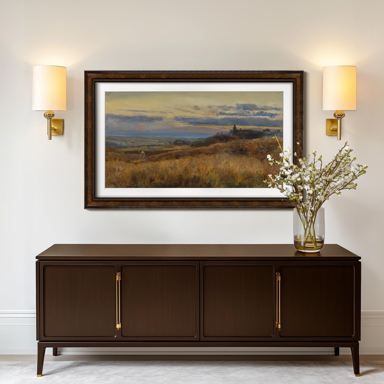 Brown TV frame for Samsung The Frame 32, 43, 50, 55, 65, 75, 85 inch