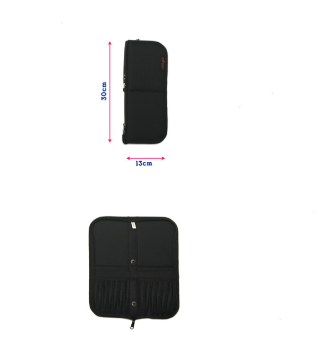 SANDOL Brush Case Art Supply Case Multi Purpose Case Pouch (Black)