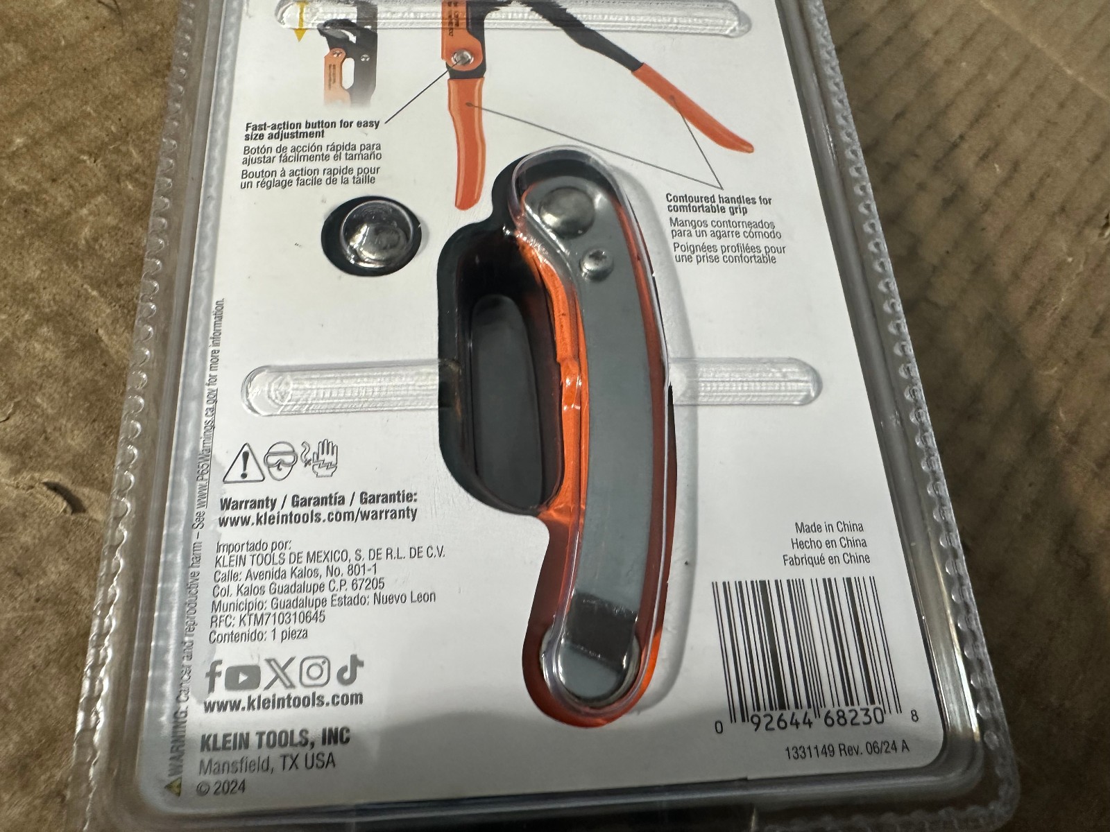 *NEW* KLEIN TOOLS 13" QUICK ADJUST S-JAW PIPE WRENCH 68230